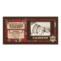 Cowboy Baby Photo Card 2