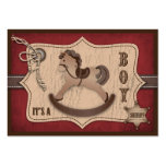 Cowboy Baby Reminder Notecard Business Card Template