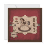 Cowboy Baby Square Personalized Invitations
