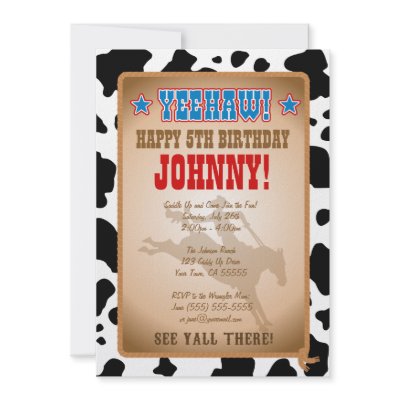 Cowboy Birthday Party Invitation by dizzydesign