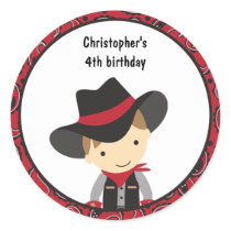 Cowboy Birthday Stickers
