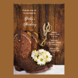Cowboy Boots and Daisies Country Birthday Party invitations