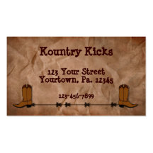 Cowboy Boots Business Card