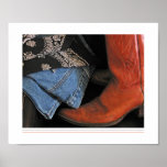 cowboy boots poster