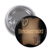 Cowboy Boots Western country bridesmaid Pinback Button