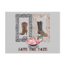 Cowboy Boots Western Wedding SaveTheDate