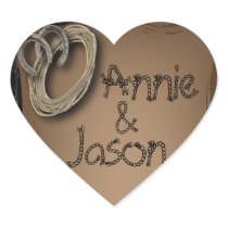 Cowboy Boots Western Wedding Stationery Stickers
