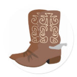 Cowboy Boots with Spurs Stickers