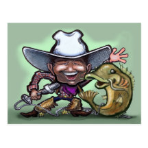Cowboy Catfish No Gun POSTCARD