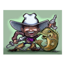 Cowboy Catfish Postcard