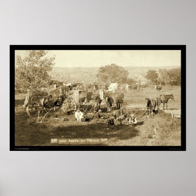 Cowboy Chuckwagon SD 1887 Poster by lc_grabill