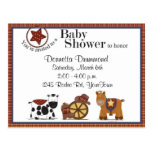 Cowboy/Cowgirl Baby Shower Invitation Postcard