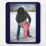 COWBOY, DAUGHTER: SKATING LESSON: ART MOUSEPADS