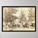 Cowboy Dinner Scene 1887 Print