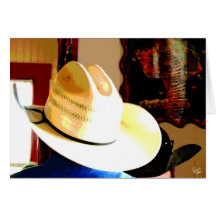 Cowboy Hats at Texas 290 Diner, Johnson City, TX Greeting Card