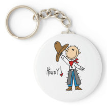 Cowboy Howdy T-shirts and Gifts Key Chain