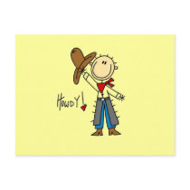 Cowboy Howdy T-shirts and Gifts Postcard