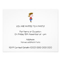 Cowboy illustration. personalized announcement