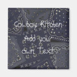 Cowboy Kitchen Bandana Fridge Magnet