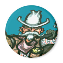 Cowboy Fridge Magnet