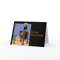 Cowboy Moving Notice Greeting Cards