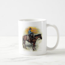 Cowboy n Sunset Coffee Mugs
