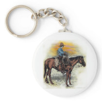 Cowboy n Sunset Keychain