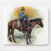 Cowboy n Sunset Mouse Pads