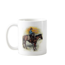 Cowboy n Sunset Coffee Mugs