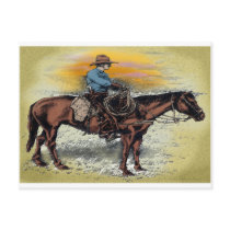 Cowboy n Sunset Post Cards