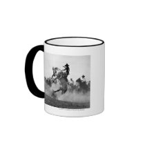 Cowboy on a bucking bronco mugs