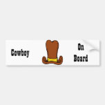 Cowboy on Board Bumper Stickers