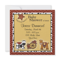Cowboy or Cowgirl Baby Shower Invitation