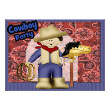 Cowboy Party Invitations