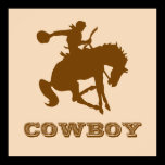 Cowboy Poster - Change the Colours! posters
