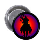 COWBOY RIDING WITH ROPE SILHOUETTE BUTTONS