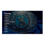Cowboy rodeo trophy buckle, Alberta, Canada Business Card Templates