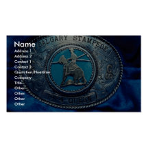 Cowboy rodeo trophy buckle, Alberta, Canada Business Card Templates
