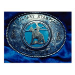 Cowboy rodeo trophy buckle, Alberta, Canada Postcards
