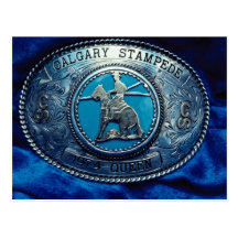 Cowboy rodeo trophy buckle, Alberta, Canada Postcards