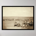 Cowboy Round-Up at Belle Fouche SD 1887 posters