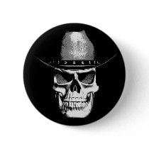 Cowboy Skull Button