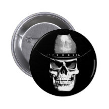Cowboy Skull Button