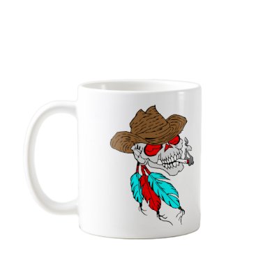 Cowboy Skull Mug by WhiteTiger_LLC