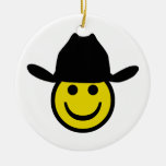 Cowboy Smiley Ornament