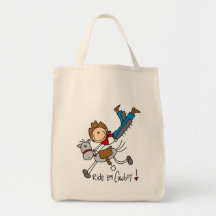 Cowboy Stick Figure Tshirts and Gifts Bags