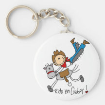 Cowboy Stick Figure Tshirts and Gifts Key Chains