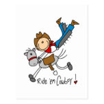 Cowboy Stick Figure Tshirts and Gifts Postcard