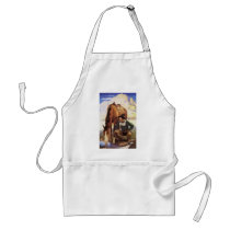 Cowboy Watering His Horse by NC Wyeth Apron