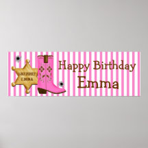 Cowboy Wild West  Banner Poster